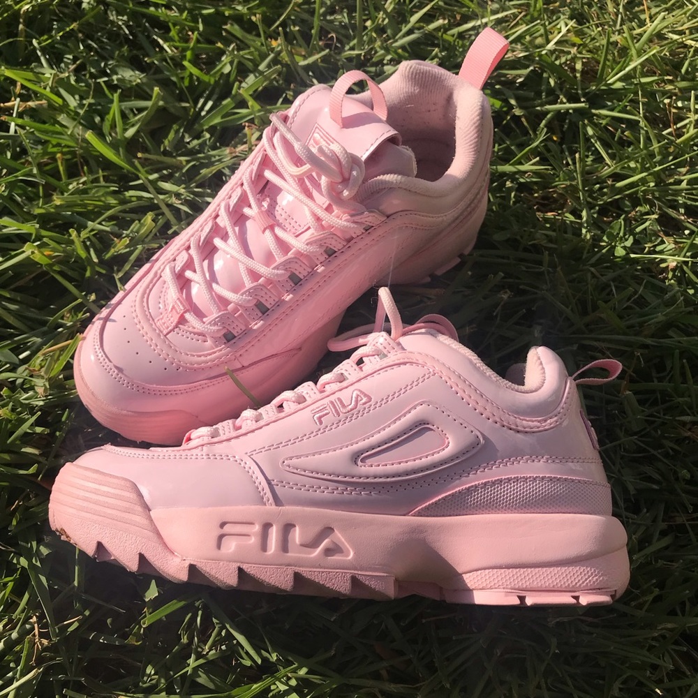 Pink Fila Disruptors size 8